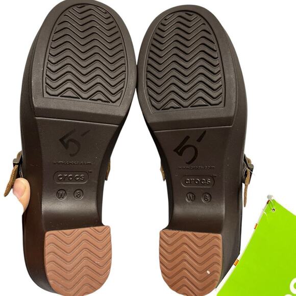 Crocs Espresso Brown Sarah Clogs / Size-8 - Picture 9 of 10